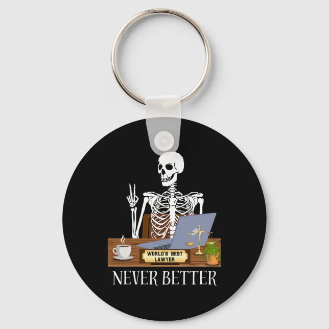Chaveiro Advogado Engraçado Halloween (Frente)