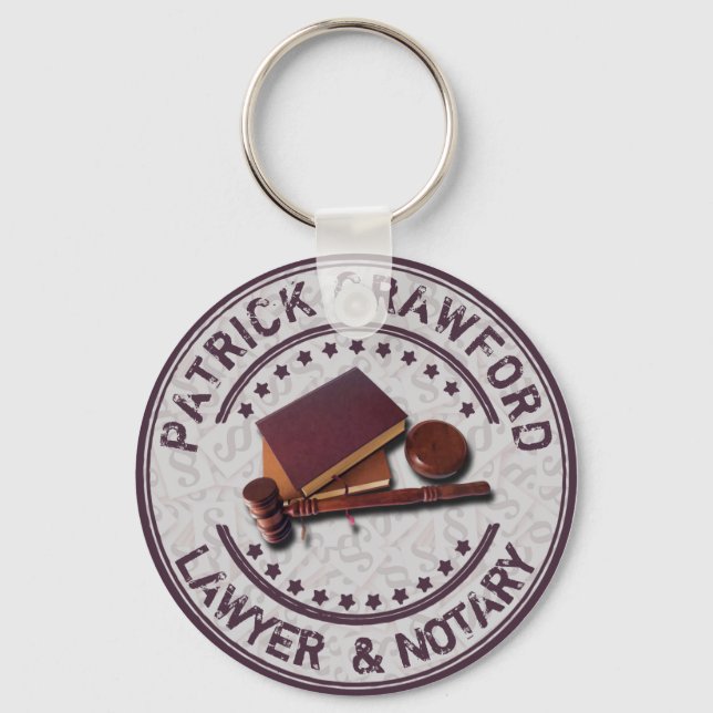 Chaveiro Advogado Ou Carteira Com Juiz Hammer E Nome (Frente)