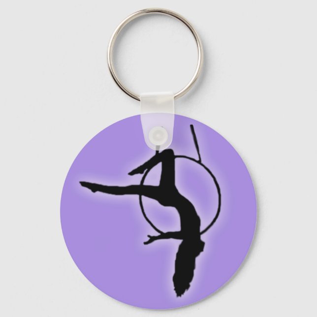 Chaveiro Aerial Monica Hoop lyra silhouette Keychain (Frente)