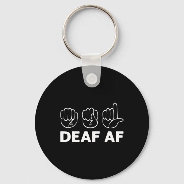 Chaveiro Af Asl Sinal Linguagem de Mão Orgulho Surdo (Frente)