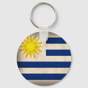 Chaveiro afligido bandeira de Uruguai