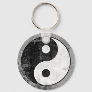 Chaveiro afligido do símbolo de Yin Yang