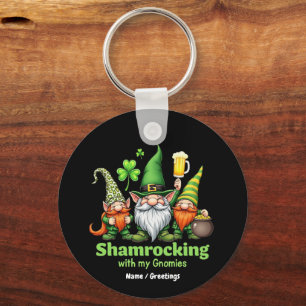 Chaveiro Afolando com Meus Gnomies Funny St. Patrick's 