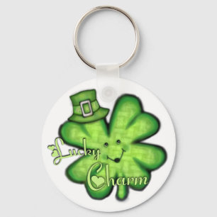 Chaveiro afortunado irlandês do trevo do dia de S