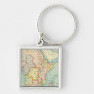 Chaveiro África Mapa com rotas de navegação