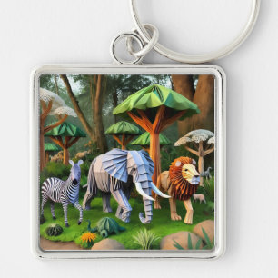 Chaveiro  African animals in origame