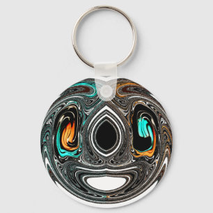 Chaveiro African Ethnic Doodle Zebra texturou Art Impressão