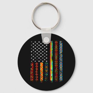 Chaveiro African Kente Cloth American Flag African Black Hi