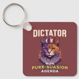 Chaveiro Agenda de Persuasão Design de Gato Engraçado