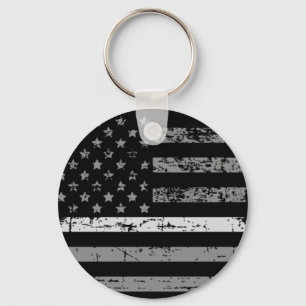 Chaveiro Agente corretor Thin Cinza Line American Flag