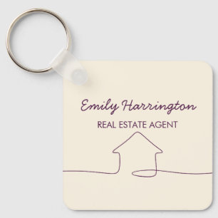 Chaveiro Agente Imobiliário de Amora em Arte de Linha