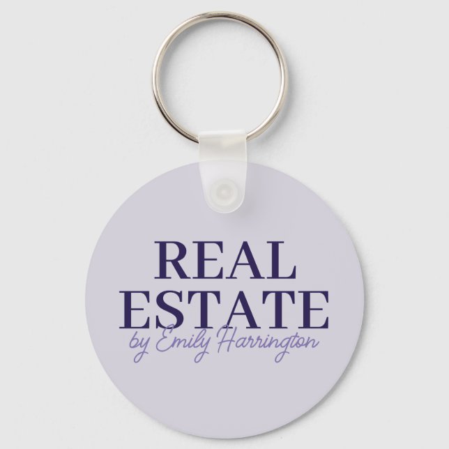 Chaveiro Agente Imobiliário Lavanda Moderno (Frente)