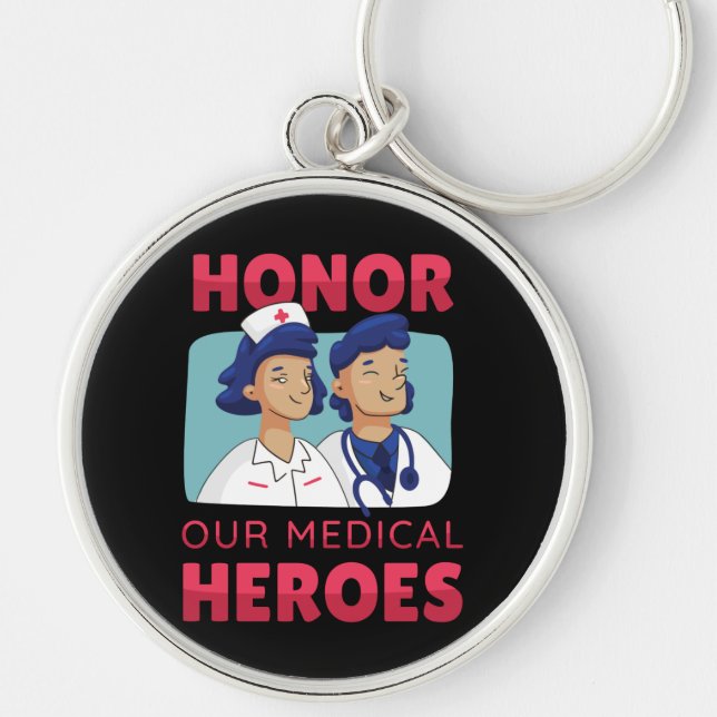 Chaveiro Agradecimento a Médicos e Enfermeiros (Frente)
