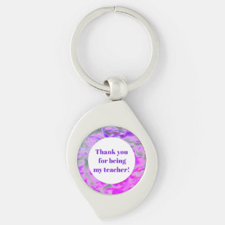 Chaveiro Agradecimento ao Professor Pink Purple Tie-Dye