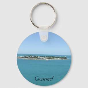 Chaveiro Água azul da ilha de Cozumel tropical