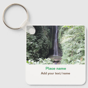 Chaveiro água oceano praia foto adicionar nome texto local