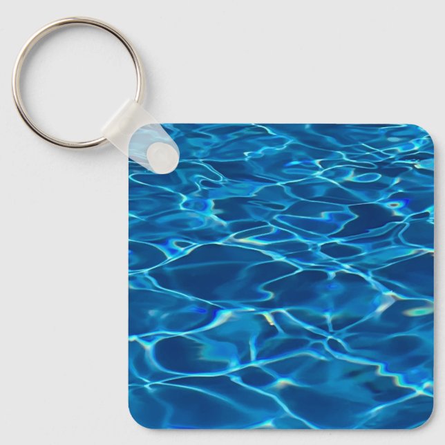 Chaveiro Água Piscina Azul Escura (Frente)