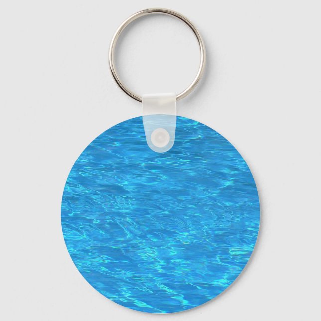 Chaveiro Água piscina limpa - pronta para saltar? (Frente)