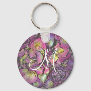 Chaveiro Aguarela cor-de-rosa das pétalas cor-de-rosa da