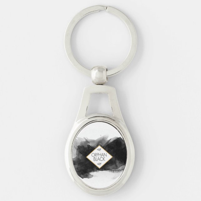 Chaveiro Aguarela preta preta órfão (Frente)