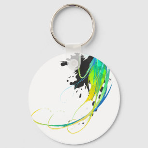 Chaveiro Águas Abstrato legal Paint Splatters