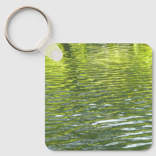 Chaveiro Águas de Oak Creek Amarelo e Verde Foto (Frente)