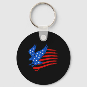 Chaveiro Águia Careca EUA Bandeira Americana 4 De Julho Org