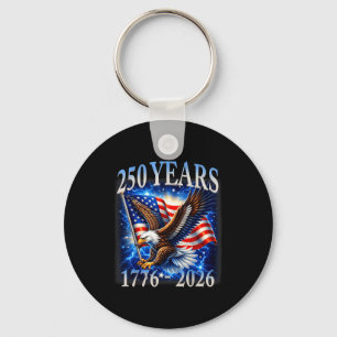 Chaveiro Águia e bandeira 250 anos 1776-2026 250º aniversár