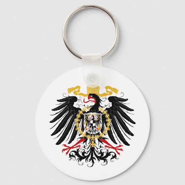 Chaveiro Águia Prussiana Vermelho Preto e Dourado (Frente)