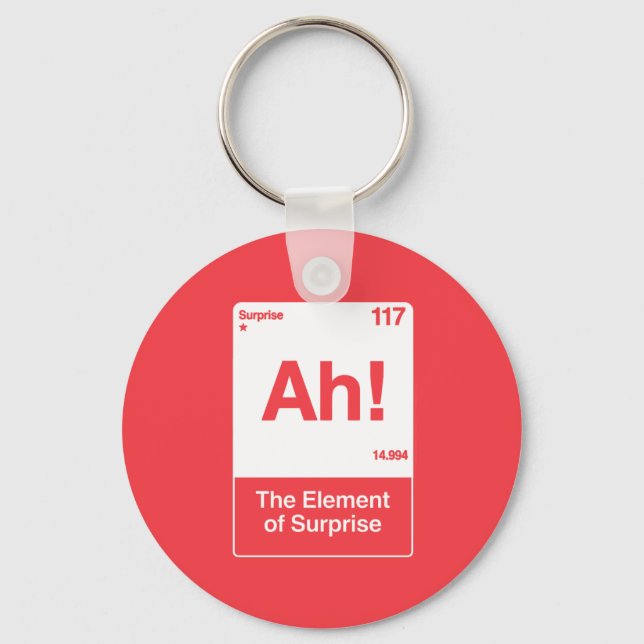 Chaveiro Ah O Elemento Surpresa - Química Divertida (Frente)