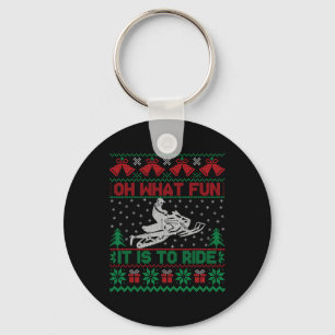 Chaveiro Ah Que Diversão É Andar De Snowmobile Ugly Christm