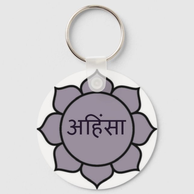 Chaveiro Ahimsa Lotus Purple (Frente)