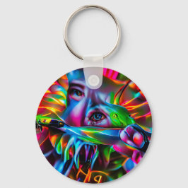 Chaveiro Aichmofobia: Arte Surreal Viva