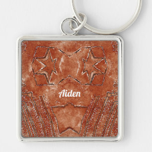 Chaveiro AIDEN ~ Castanho Branco ~