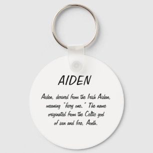 Chaveiro Aiden Name Significa