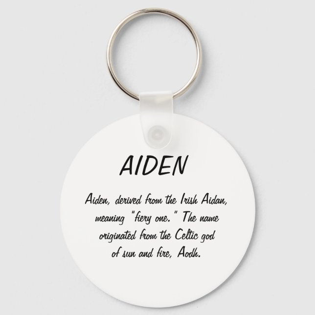 Chaveiro Aiden Name Significa (Frente)