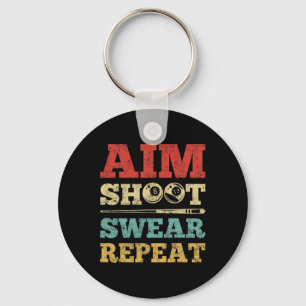Chaveiro Aim Shoot Swear Repetir 8 Ball Piscina Player Bill
