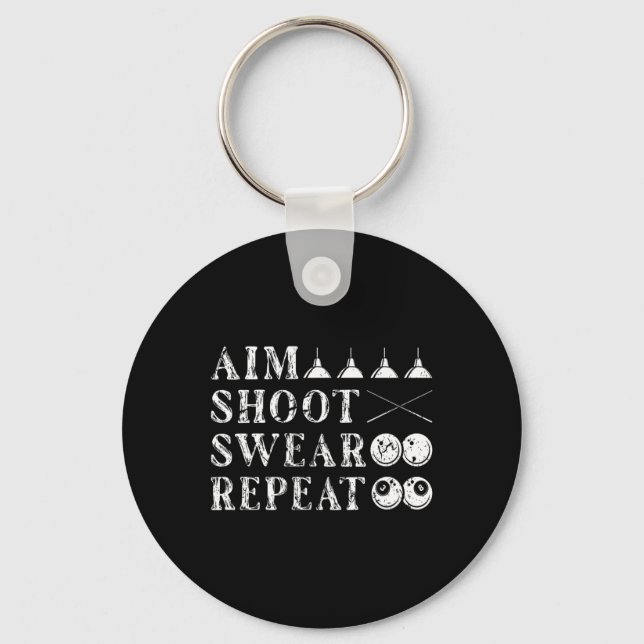 Chaveiro Aim Shoot Sweot 8 Ballliards Piscina (Frente)