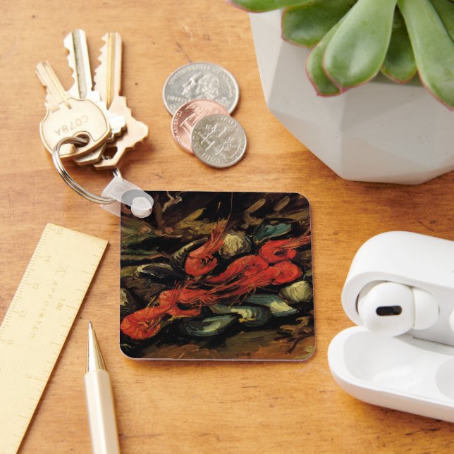 Chaveiro Ainda Life Muselles e Shrimp por Vincent van Gogh (Mesa)