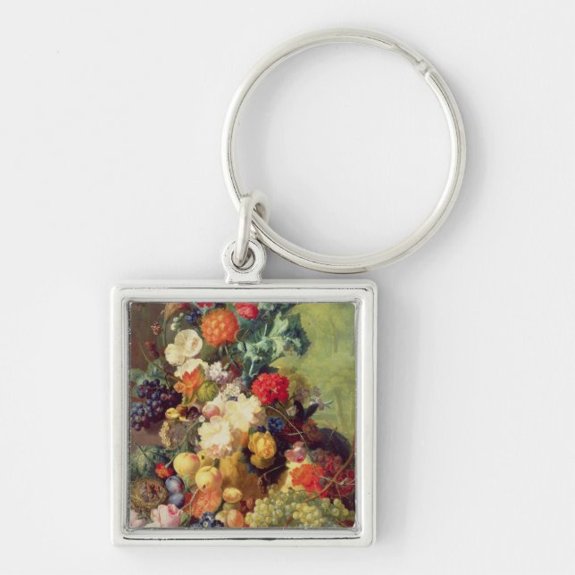 Chaveiro Ainda vida com flores e fruta (Frente)
