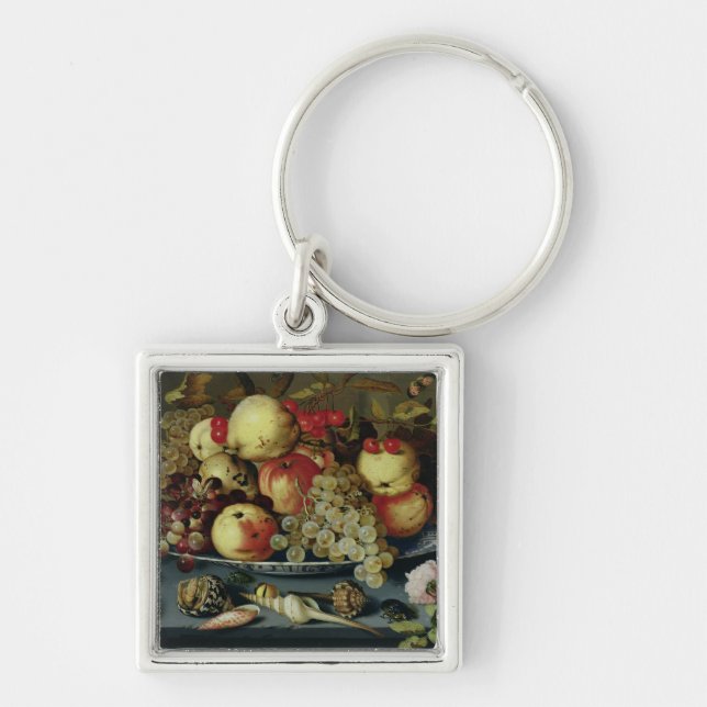Chaveiro Ainda vida com fruta, flores e marisco (Frente)