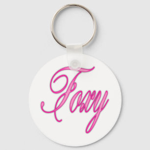 Chaveiro Airbrush cor-de-rosa Foxy