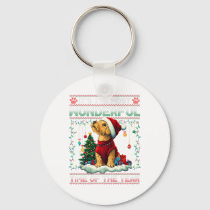 Chaveiro Airedale Terrier Árvore de Natal Decorações de Cão