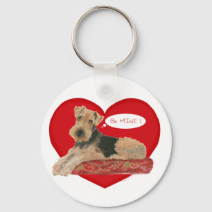 Chaveiro Airedale Terrier no Dia dos Namorados