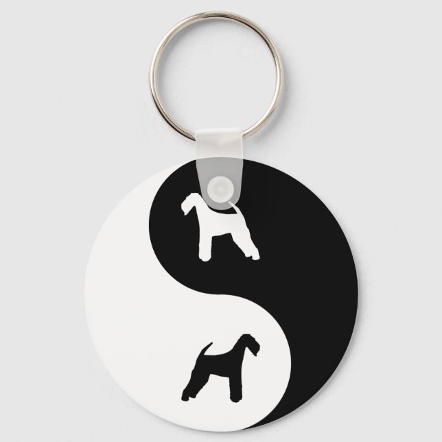 Chaveiro Airedale Terrier Yin Yang (Frente)