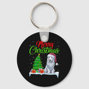 Chaveiro Akbash Dog Christmas Tree Luz Engraçado Xmas Akbas
