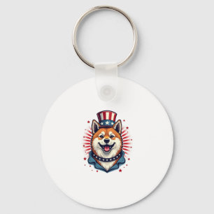 Chaveiro Akita cão com independência