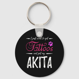 Chaveiro Akita Dog Lover Tattoo Engraçado Cachorro Mãe Dand