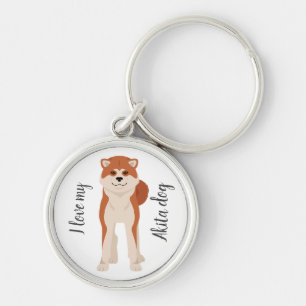 Chaveiro Akita Inu. Cão Akita Japonês