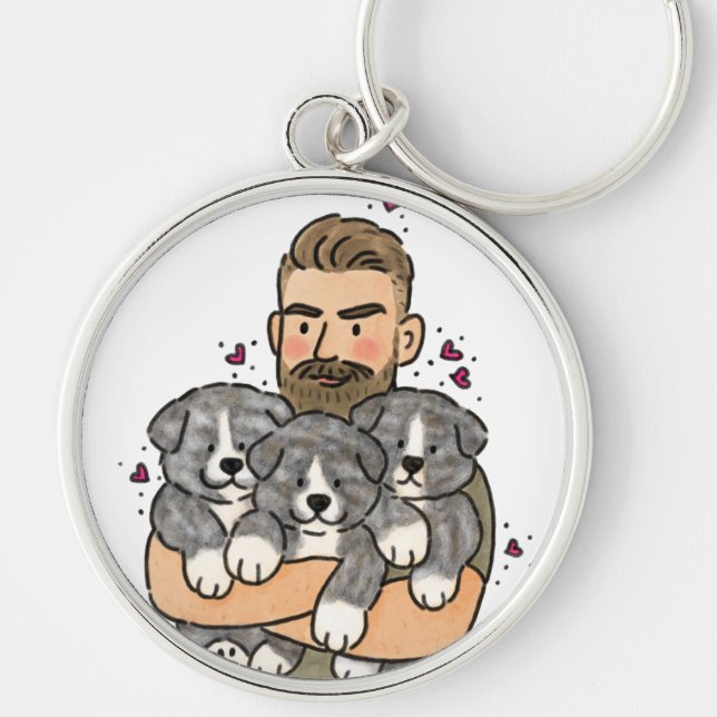 Chaveiro Akita Inu Japonês Tigrado (Frente)